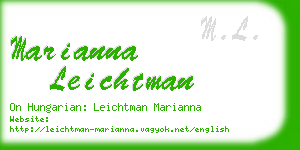 marianna leichtman business card